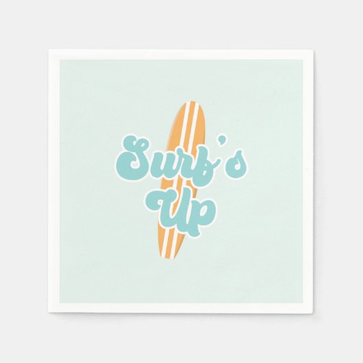Surfs Up Strand Verjaardag Servet (Voorkant)
