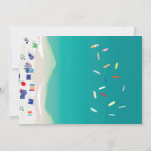 Surf's Up Summer Beach Party Verjaardagsuitnodigin Kaart (Achterkant)