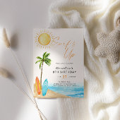Surf's Up Summer Beach Verjaardagsfeestje Kaart