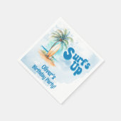 Surf's Up Summer Beach Verjaardagsfeestje Servet (Hoek)