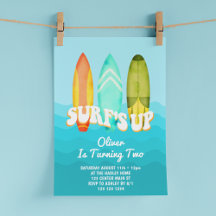 Surfs Up Surfboard Kinder 2e Verjaardag