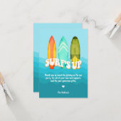 Surfs Up Surfboard Verjaardag Dank u Kaart (Voorkant / Achterkant in situ)
