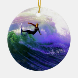 SURFS UP surfer surfen vangen een golf Keramisch Ornament