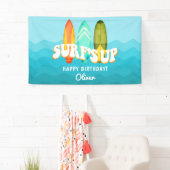 Surfs Up Surfplank Verjaardag Spandoek (Insitu)