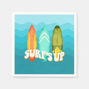 Surfs Up Surfplank Verjaardagsfeestje Servet
