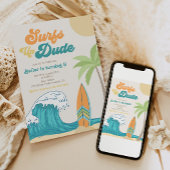 Surfs Up Verjaardagsuitnodiging | Surfen Uitnodigi Kaart