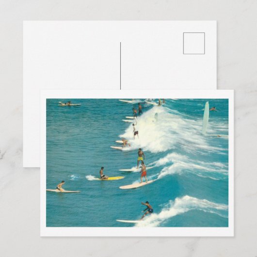  surfscène uit Florida, jaren '60 Briefkaart (Voorkant / Achterkant)