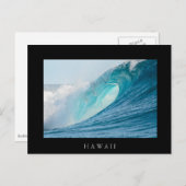 Surfschaatgolf, Hawaii, zwart briefkaart (Voorkant / Achterkant)