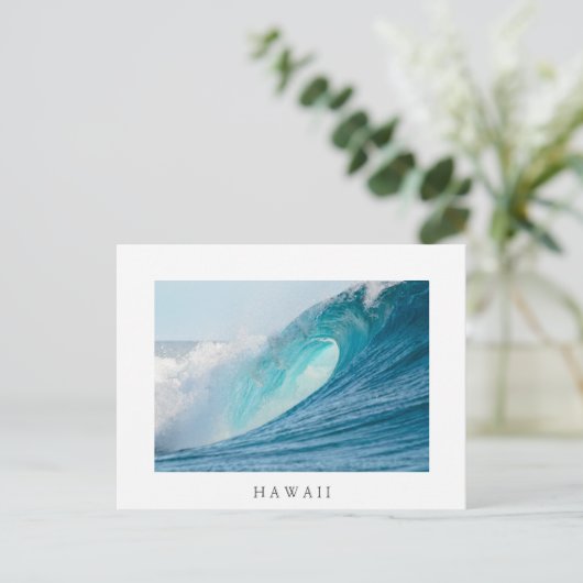 Surfschacht, Hawaii, wit briefkaart (Staand voorkant)