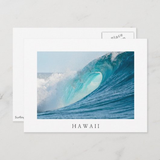 Surfschacht, Hawaii, wit briefkaart (Voorkant / Achterkant)