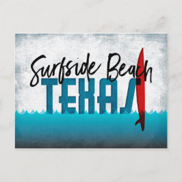 Surfside Beach Briefkaart Texas Surfboard
