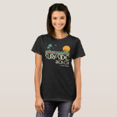 Surfside Beach California Retro T-shirt (Voorkant volledig)