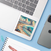 Surfside Beach South Carolina 3 inch Vinyl Sticker (Laptop met iPhone)