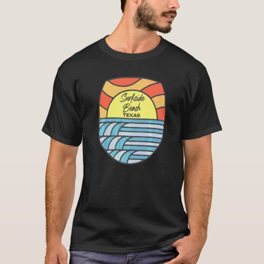 Surfside Beach Texas Tx Atlantic Sunrise Vacking T-shirt (Voorkant)