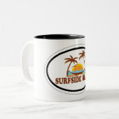 Surfside Beach. Tweekleurige Koffiemok (Voorkant links)