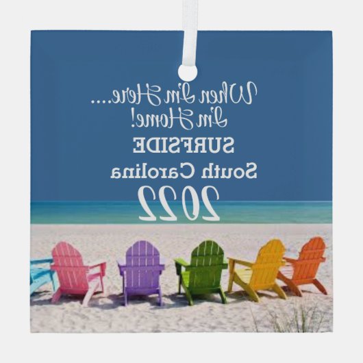 SURFSIDE SOUTH SC BEACH LOVER GIFT ORNAMENT (Achterkant)