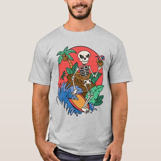 Surfskelet T-shirt (Voorkant)