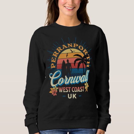 Surfsnelheid, Cornwall Uk Retro verhit Trui (Voorkant)