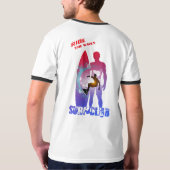 Surfsport | Mannen Ringer T-shirt (Achterkant volledig)