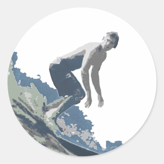 Surfsticker Ronde Sticker (Voorkant)
