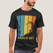 Surfstrand Hanalei Bay Kauai Hawaii T-shirt (Voorkant)