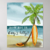 Surfstrand - Hoe groot is mama's buik Poster (Voorkant)