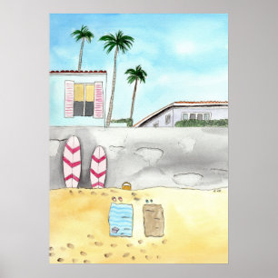 Surfstrand in San Diego Poster
