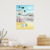 Surfstrand in San Diego Poster (Keuken)
