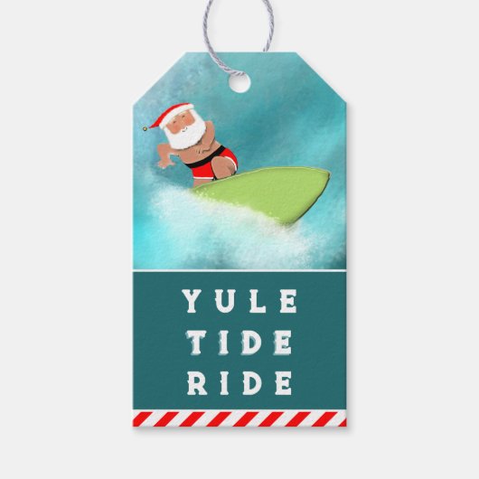 Surfstrand Kerstcadeau Tags Cadeaulabel (Voorkant)