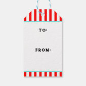 Surfstrand kerstvakantie cadeaulabel (Achterkant)