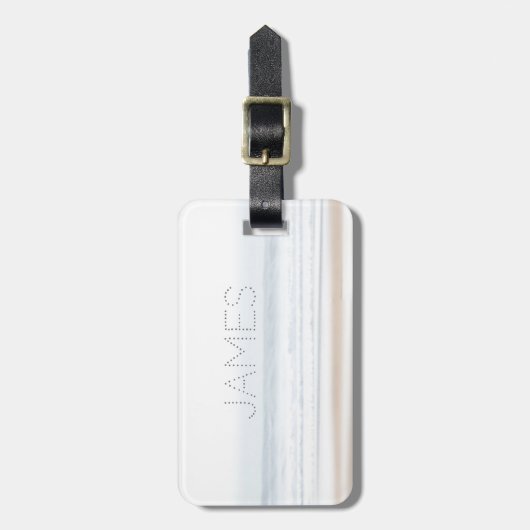 Surfstrand op maat bagagelabel (Voorkant verticaal)