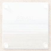 Surfstrand op maat glazen onderzetter (Achterkant)