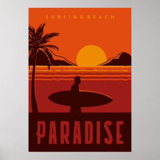 Surfstrand Paradise Poster