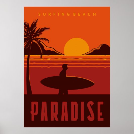 Surfstrand Paradise Poster (Voorkant)