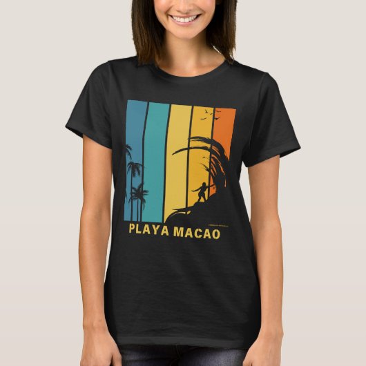 Surfstrand Playa Macao Dominicaanse Republiek T-shirt (Voorkant)