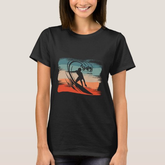 Surfstrand Surfer Bord Surfen T-shirt (Voorkant)