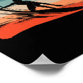 Surfstrand Surfplank surfen Poster (Hoek)