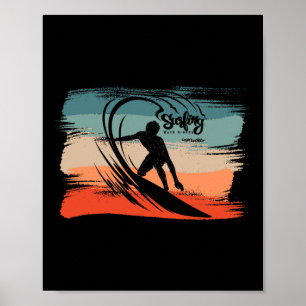 Surfstrand Surfplank surfen Poster