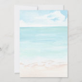 Surfstrand tropische bruiloft zomer kaart (Achterkant)