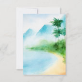 Surfstrand Waterverf Summer Luau Bedankkaart (Achterkant)