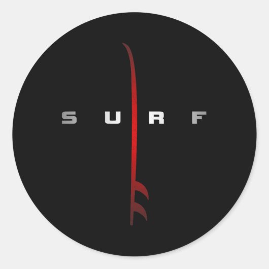 Surfsurferij - Surfer Surf Ronde Sticker (Voorkant)