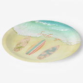 Surft omhoog Borden de Big One Surfer Verjaardag Papieren Bordje (Gekanteld)