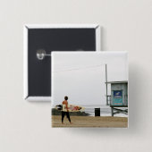 Surft omhoog! vierkante button 5,1 cm (Voorkant /achterkant)