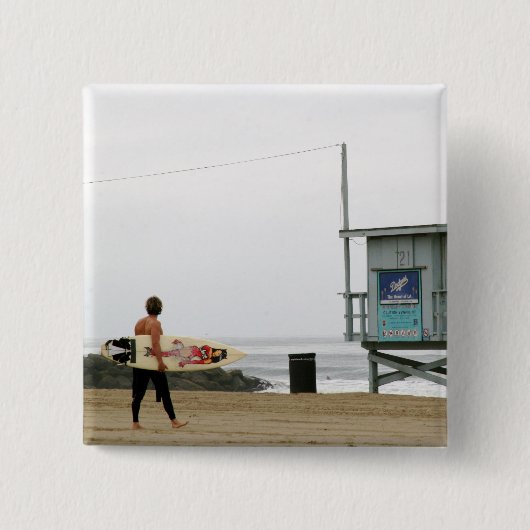 Surft omhoog! vierkante button 5,1 cm (Voorkant)