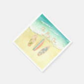 Surft op servetten De Big One Surfer Verjaardag (Hoek)