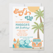 Surft op Surf Beach Surf Up Birthday Uitnodiging (Voorkant)
