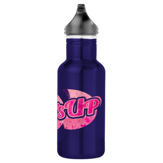 Surft op tekstmeisjes roze golf waterfles  (Rechts)