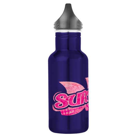 Surft op tekstmeisjes roze golf waterfles  (Links)