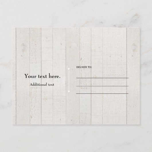 Surft Up Banner & Board White Wood Beach Party Uitnodiging Briefkaart (Achterkant)