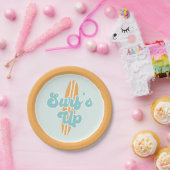 Surft up Beach Birthday Paper Borden Papieren Bordje (Feest)